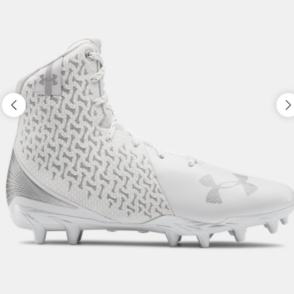 Under Armour White high top cleats